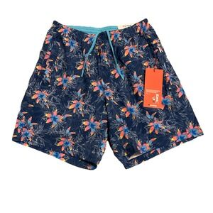 BIRDDOGS Built In Liner Shorts Men M  7'' Inseam Blue Boomstick Floral Print#355